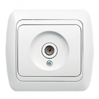Розетка телевизионная Elbi Tuna белая 502-000200-272