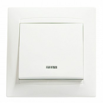 Întrerupător instalare ascunsă cu indicator Elmos alb, un buton 9206-01N