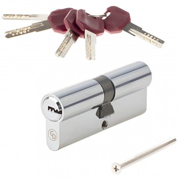 Cilindru de securitate Code Deco ZM-80-CR, 40x40 mm, cromat, 5 chei