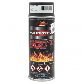 Email termorezistent Champion Color Heat-resistant Enamel 400 ml, negru, +800°C