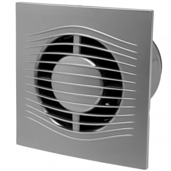 Ventilator de evacuare axial Vent Europe ELEGIA 100 d.100 mm, 7.8 W, gri metal, din plastic