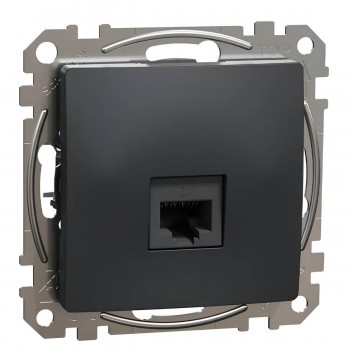 Priză pentru calculator Schneider Electric Sedna 1 RJ45 instalare ascunsă antracit SDD114461
