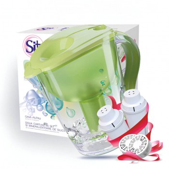Filtru cană pentru apă Fito Filter Perla Si+ verde 3 litri