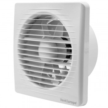 Ventilator axial de evacuare Vent Europe Classic 150 mm, alb, de perete și tavan cu grilă