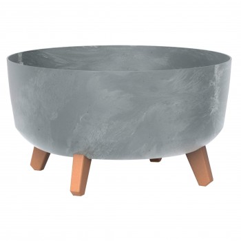 Горшок для цветов Prosperplast Gracia DGRL400LE-422U, 380х207 мм, 14,3 л, серый