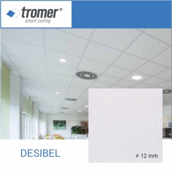 Плита для подвесного потолка Tromer Desibel 600х600х12 мм, акустическая