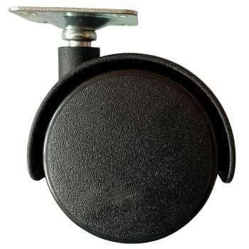 Rolă dublă neagră cu suport 50 mm