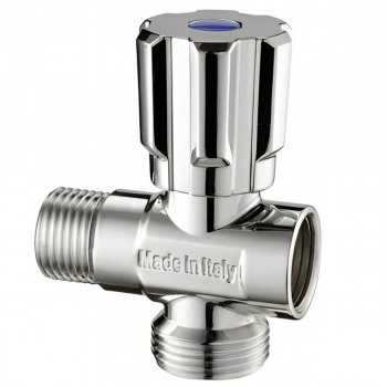 Robinet cu sferă (bilă) din alamă Albertoni 1/2" x 3/4" x 1/2" (Art. 0400271)