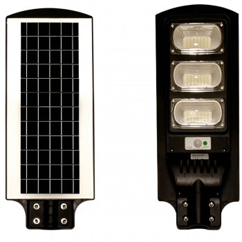 Corp de iluminat LED pentru exterior cu panou solar Elmos 90 W, 6500 K, 9000 lm, IP65, 6V/14W