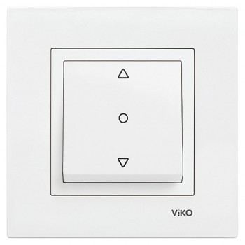 Кнопка управления жалюзи одноклавишная Viko белая Karre 90960072