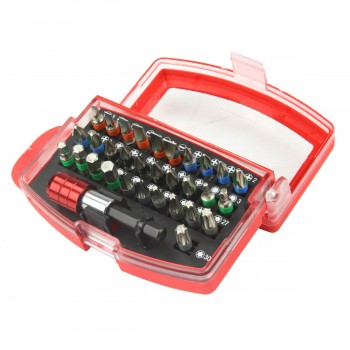 Set biți pentru mașină de înșurubat MAR-POL M66305, 32 buc, Cr-V, 25 mm, suport magnetic