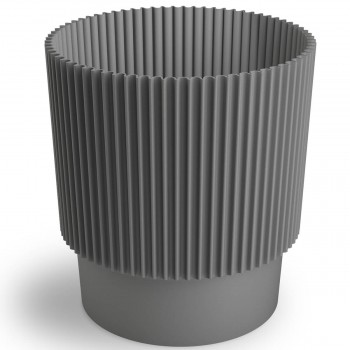 Ghiveci pentru flori Don-Plast Elsa DEL15, 2,92 L, d.150x177 mm, din plastic, gri închis