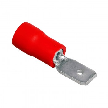 Conector plat (tata) MegaWatt RPLM 0,5-1,5 mm, roșu, 100 bucăți MW-0801-0903