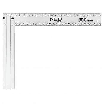 Угольник строительный алюминиевый NEO Tools 300 х 175 мм, с метрической шкалой 72-145