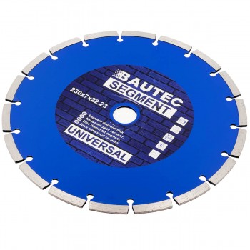 Disc diamantat segmentat universal BAUTEC 230x7x22.23 mm (Art. 5704)