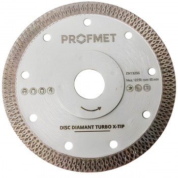 Disc diamantat turbo 125x1,4x22,23 mm X-TIP Profmet (Art. 201206)