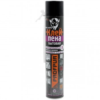 Spumă-adeziv poliuretanic PROFPUR 750 ml, aplicare manuală (cu pai), pentru polistiren EPS și XPS, all-season