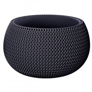 Горшок для цветов Prosperplast Splofy Bowl DKSP290-S433, диаметр 29 см, объем 3,9 л, антрацит