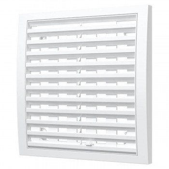 Grilă de ventilație exterioară reglabilă ERA, din plastic, 150x150 mm, demontabilă 1515РРПН