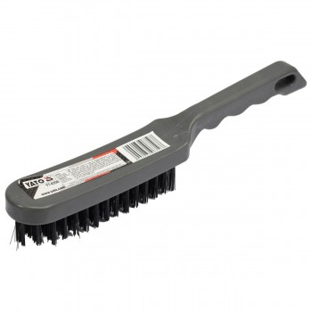 Perie din sârmă YATO YT-6356, 6 rânduri, din oțel zincat, 250 mm, mâner din plastic