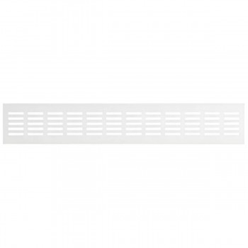 Grilă de ventilație din aluminiu pentru uși și pervazuri Mistral 480x80 mm albă 4808DP AL
