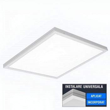 Панель светодиодная PANLIGHT PL-PU66-50CW 50 Вт, 6500 К, 595х595 мм, накладная/встраиваемая, белая, IP20