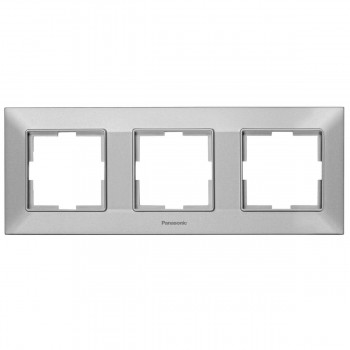 Ramă pentru priză Panasonic Arkedia Slim WNTF0803-2SL 3 locuri, argintie