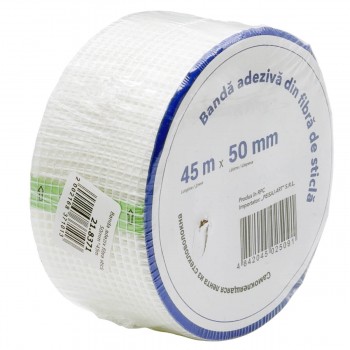 Сетка серпянка самоклеящаяся стекловолоконная 50 мм x 45 м для швов гипсокартона