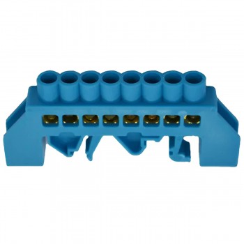 Șină zero izolată KASAN pe DIN-35, 6x9 mm, 8P, albastră