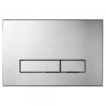 Кнопка смыва Nomi 097-HD матовый хром, пластиковая, Dual Flush 3/6 л, для инсталляции, 22х15 см