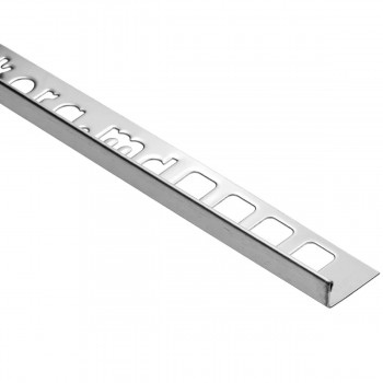 Профиль для плитки SS-L10 Dekora 22х10 мм, 2.5 м, из нержавеющей стали, Brush Silver