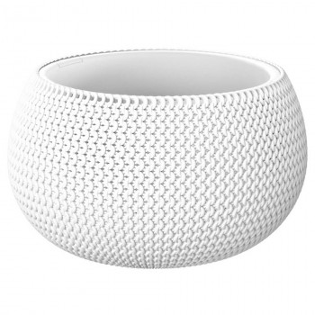 Горшок круглый Prosperplast Splofy Bowl 290х190 мм, 3.9 л, белый DKSP290-S449