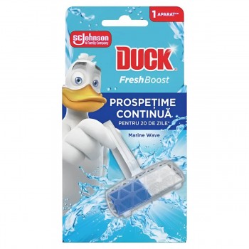 Туалетный блок Duck Fresh Boost Marine 16 г, с морским ароматом, защита от налёта