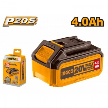 Аккумулятор INGCO FBLI2002 P20S 20 В, 4.0 Ач, Li-Ion, с индикатором заряда