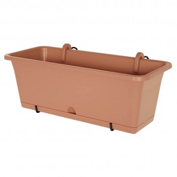 Горшок для цветов Prosperplast Camelia DCM400-R624, прямоугольный, 40.2x17x14.3 см, 9 л, коричневый