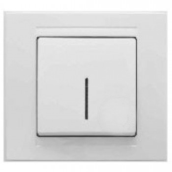 Întrerupător cu un buton și indicator, alb GUNSAN MODERNA MD2911102