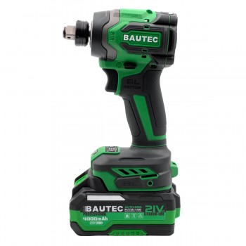 Гайковерт аккумуляторный ударный Bautec RB-SD2108W 21 В, 320 Нм, бесщеточный, 2х4 Ач, зарядка, кейс