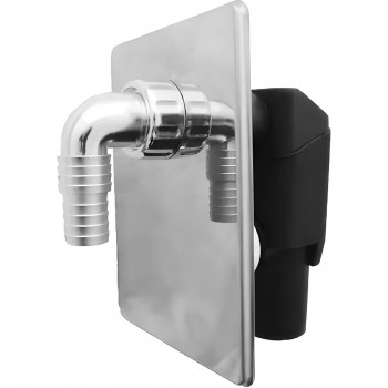 Сифон для стиральной машины Goplast скрытого монтажа, d.40 мм, 150х98.5 мм, из нержавеющей стали