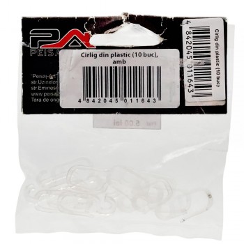 Крючки пластиковые для штор и карниза, прозрачные, 10 шт