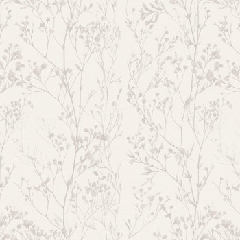 Tapet vinilic pe bază de flizelină VILIA Solo Decor 2103-11, bej cu model de ramuri, antivandal, 1,06 x 10,05 m