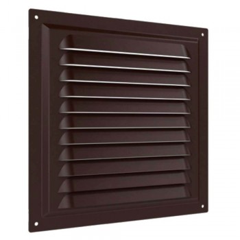 Grilă de ventilație din metal ERA 150x150 mm maro 1515ME cu plasă