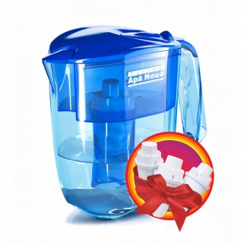 Filtru cană Apă Nouă Silver albastru pentru apă rece 3,5 l + cartușe (3 buc)