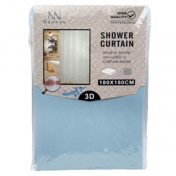 Штора для ванной Naonao 180х180 см с 12 крючками, водонепроницаемая, разноцветная