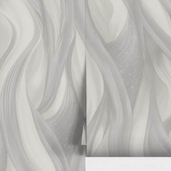 Виниловые обои на флизелиновой основе Wallsecret Comfort Allure 9070-24, серые, 1,06 х 10 м
