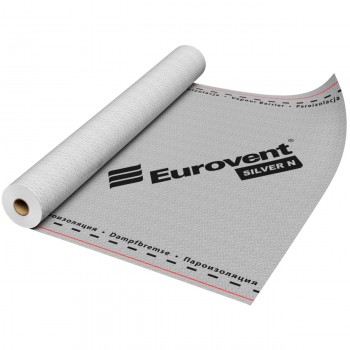 Пленка пароизоляционная Eurovent SILVER N 90 г/м2 75 м² (1,5 м x 50 пм) W1