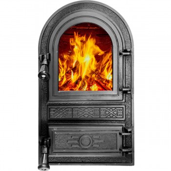 Дверца чугунная для печи со стеклом Panoramic G 345 х 550 мм