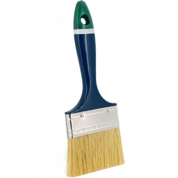 Perie plată Bau Welt 3" 75 mm fibre naturale, cu mâner din plastic (Art. 49413)