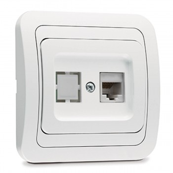 Priză pentru telefon Elbi Tuna albă 502-000200-221