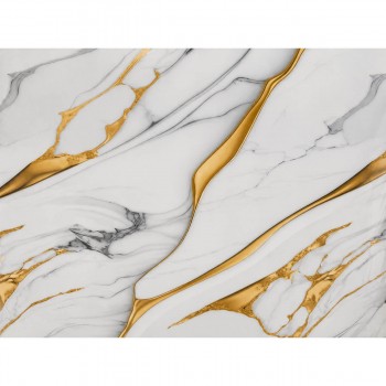 Панель декоративная самоклеящаяся ПВХ белый мрамор с золотом 120х300 см 2.5 мм QD-F64