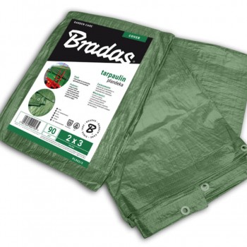 Тент брезент Bradas Green PL906/8 6х8 м, 90 г/м2, зеленый